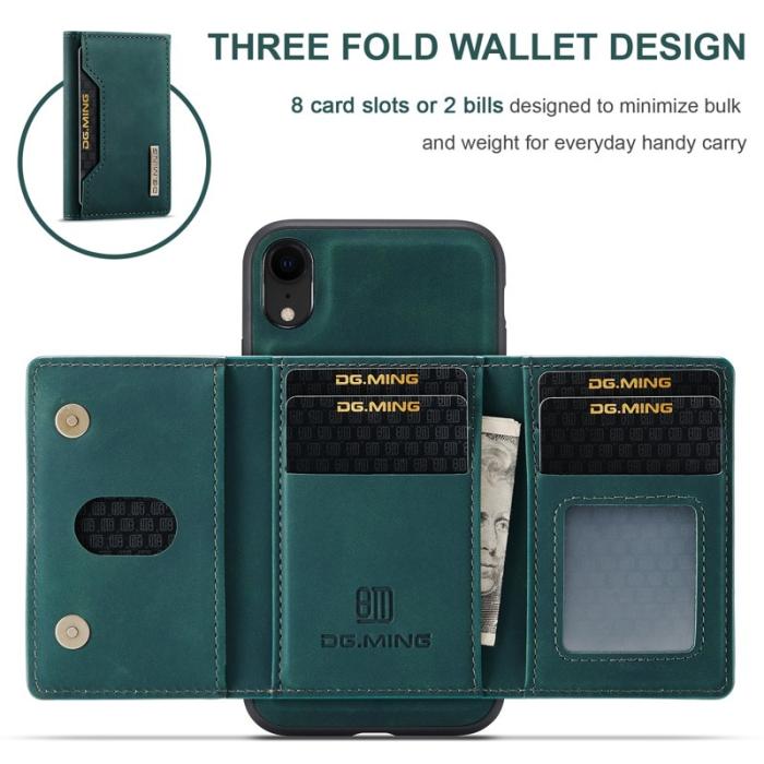 DG.MING - DG.MING M2 Series 2 in 1 Magnetisk Plånboksfodral i Grön