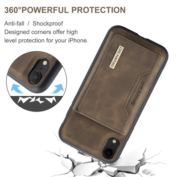 DG.MING - DG.MING M2 Series 2 in 1 Magnetisk Plånboksfodral i Kaffe