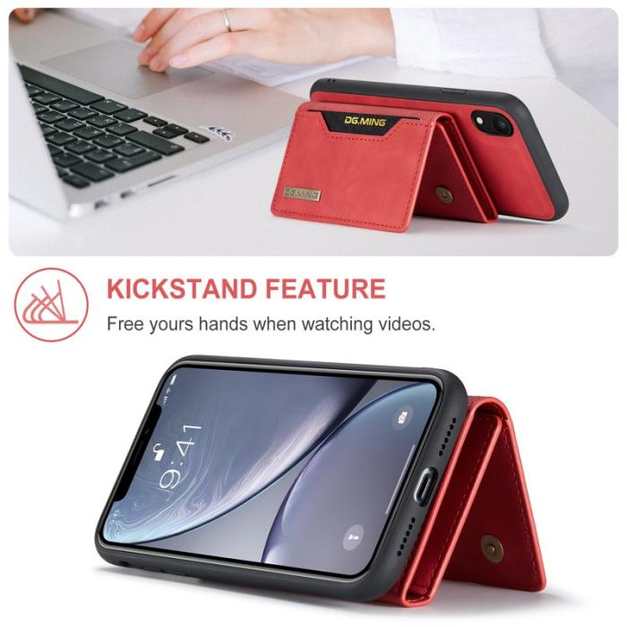 DG.MING - DG.MING M2 Series 2 in 1 Magnetisk Plånboksfodral i Röd