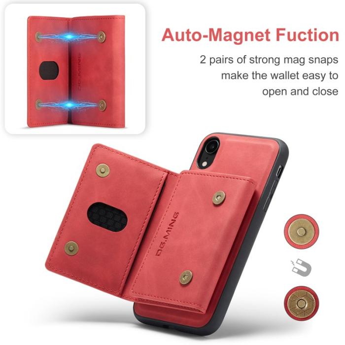 DG.MING - DG.MING M2 Series 2 in 1 Magnetisk Plånboksfodral i Röd