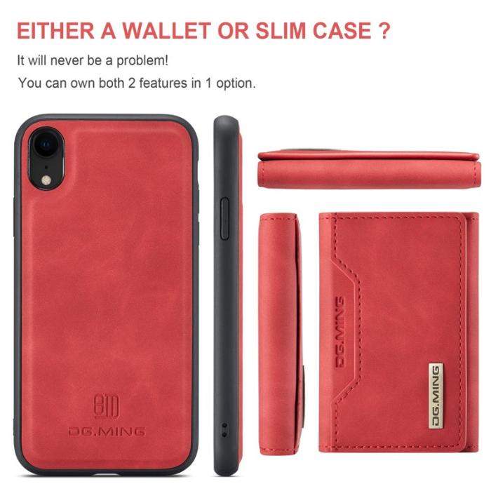 DG.MING - DG.MING M2 Series 2 in 1 Magnetisk Plånboksfodral i Röd