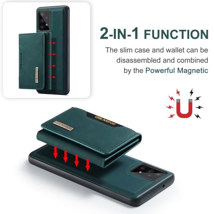 DG.MING - DG.MING M2 Series 2-in-1 Plånboksfodral Samsung A53 5G Grön