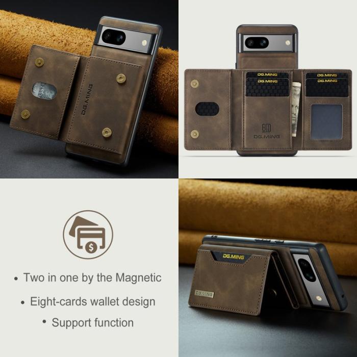 DG.MING - DG.MING M2 Series Detachable Fodral för Google Pixel 7a - Coffee