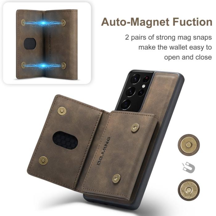 DG.MING - DG.MING M2 Series Fodral för Samsung Galaxy S21 Ultra 5G - Kaffe