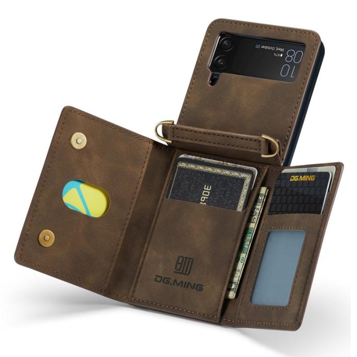 DG.MING - DG.MING M2 Series Fodral för Samsung Galaxy Z Flip3 5G - Kaffe