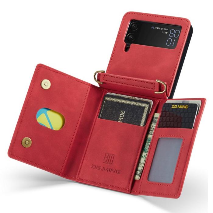 DG.MING - DG.MING M2 Series Fodral för Samsung Galaxy Z Flip3 5G Röd