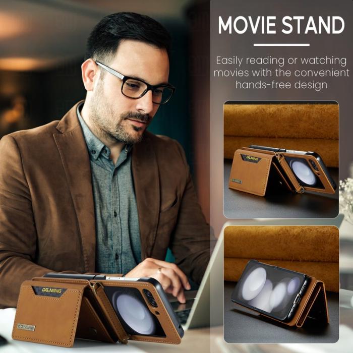 DG.MING - DG.MING M2 Series Fodral för Samsung Galaxy Z Flip7 FE 5G - Brun