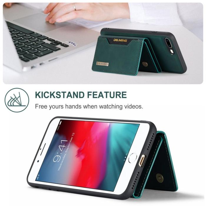 DG.MING - DG.MING M2 Series Fodral i Läder för iPhone 7 Plus/8 Plus - Grön