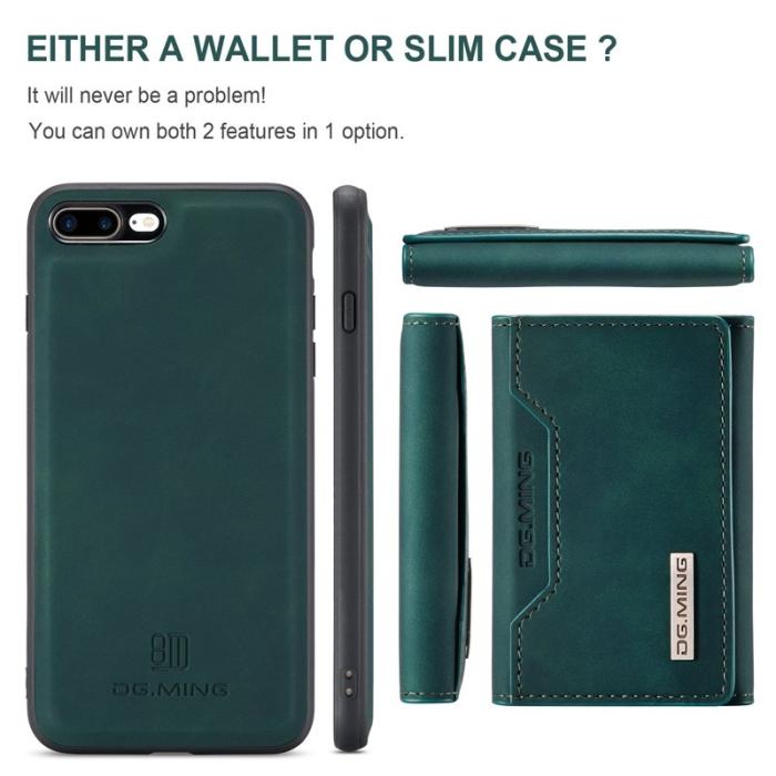 DG.MING - DG.MING M2 Series Fodral i Läder för iPhone 7 Plus/8 Plus - Grön
