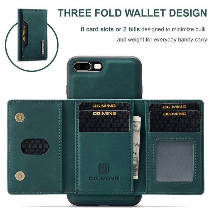 DG.MING - DG.MING M2 Series Fodral i Läder för iPhone 7 Plus/8 Plus - Grön