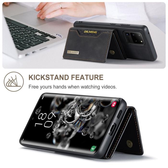 DG.MING - DG.MING M2 Series Fodral med Ställfunktion för Samsung Galaxy S20 Ultra - Svart