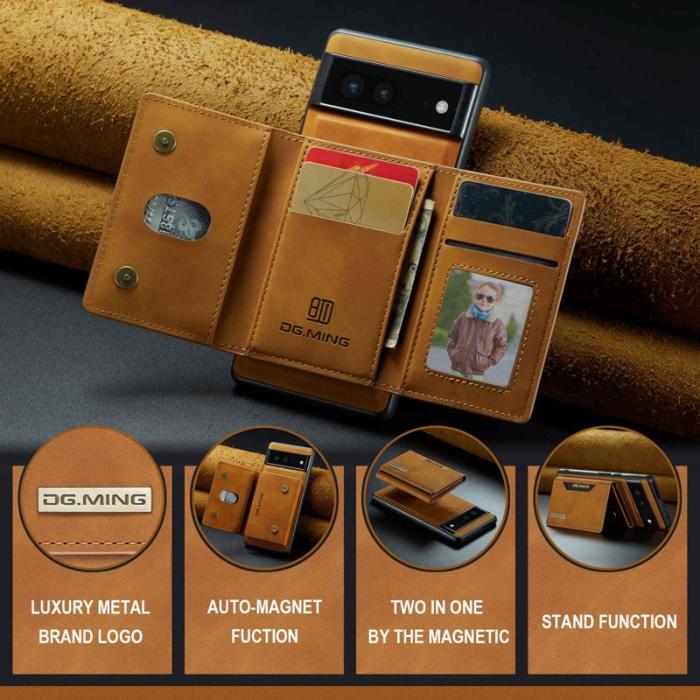DG.MING - DG.MING M2 Series Google Pixel 7 5G Skal med Fodral - Brun