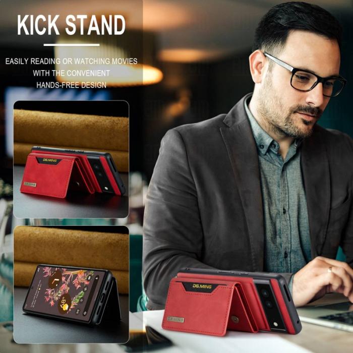 DG.MING - DG.MING M2 Series Google Pixel 7 5G Skal med Fodral - Röd