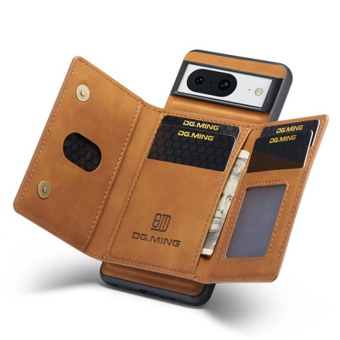 DG.MING - DG.MING M2 Series Google Pixel 8 Fodral Magnetisk Läder Brun