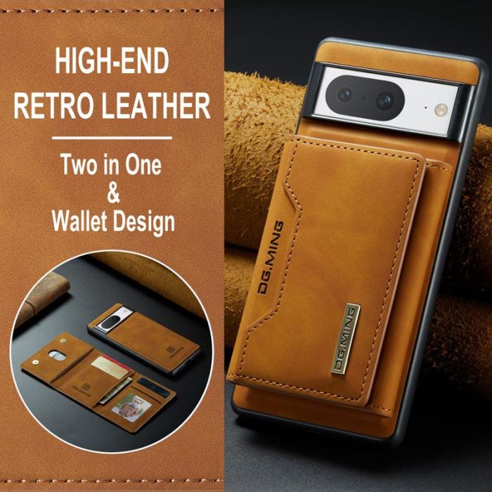 DG.MING - DG.MING M2 Series Google Pixel 8 Fodral Magnetisk Läder Brun