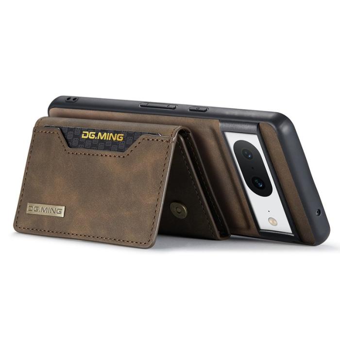 DG.MING - DG.MING M2 Series Google Pixel 8 Fodral Magnetiskt Läder Kaffe