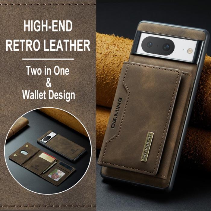 DG.MING - DG.MING M2 Series Google Pixel 8 Fodral Magnetiskt Läder Kaffe