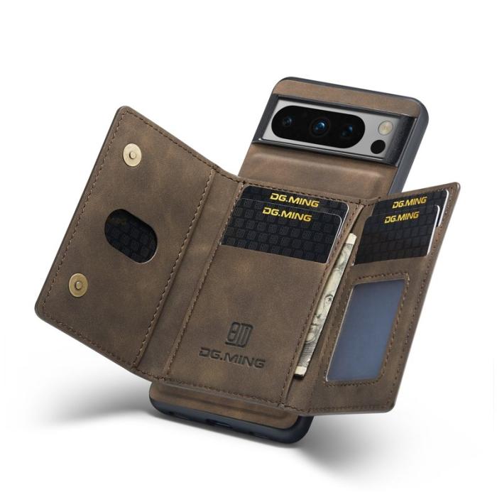 DG.MING - DG.MING M2 Series Google Pixel 8 Pro Skal Läder Coated Kaffe