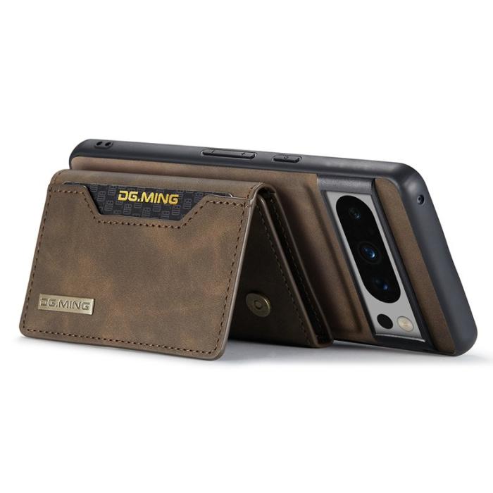 DG.MING - DG.MING M2 Series Google Pixel 8 Pro Skal Läder Coated Kaffe