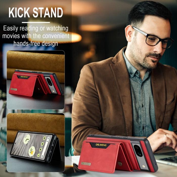 DG.MING - DG.MING M2 Series Google Pixel 8a Fodral Läder Röd