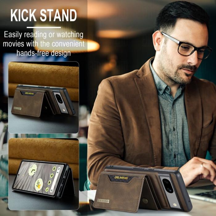 DG.MING - DG.MING M2 Series Google Pixel 8a Skal Detachable Wallet Kaffe