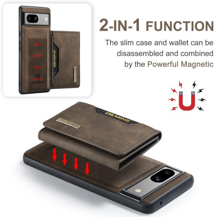 DG.MING - DG.MING M2 Series Google Pixel 8a Skal Detachable Wallet Kaffe