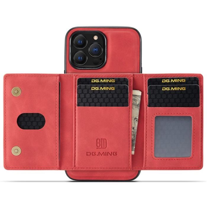DG.MING - DG.MING M2 Series iPhone 14 Pro Skal Röd med Ställning
