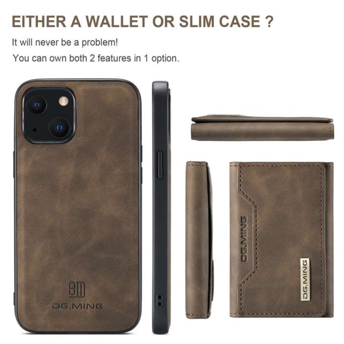 DG.MING - DG.MING M2 Series iPhone 15 Fodral Magnetiskt Kaffe