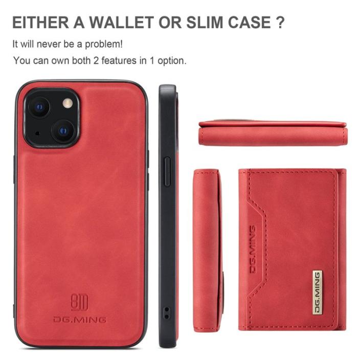 DG.MING - DG.MING M2 Series iPhone 15 Plus Skal med Ställ - Röd