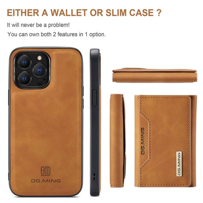 DG.MING - DG.MING M2 Series iPhone 15 Pro Skal med Kickstand - Brun