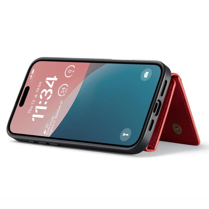 DG.MING - DG.MING M2 Series iPhone 16 Plus Fodral PU+PC+TPU Röd