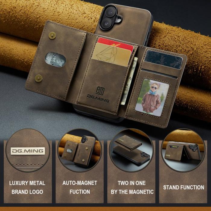 DG.MING - DG.MING M2 Series iPhone 16 Plus Skal - Kaffe