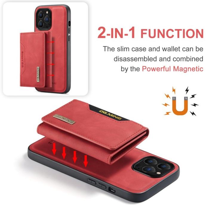 DG.MING - DG.MING M2 Series iPhone 16 Pro Fodral PU+PC+TPU Röd