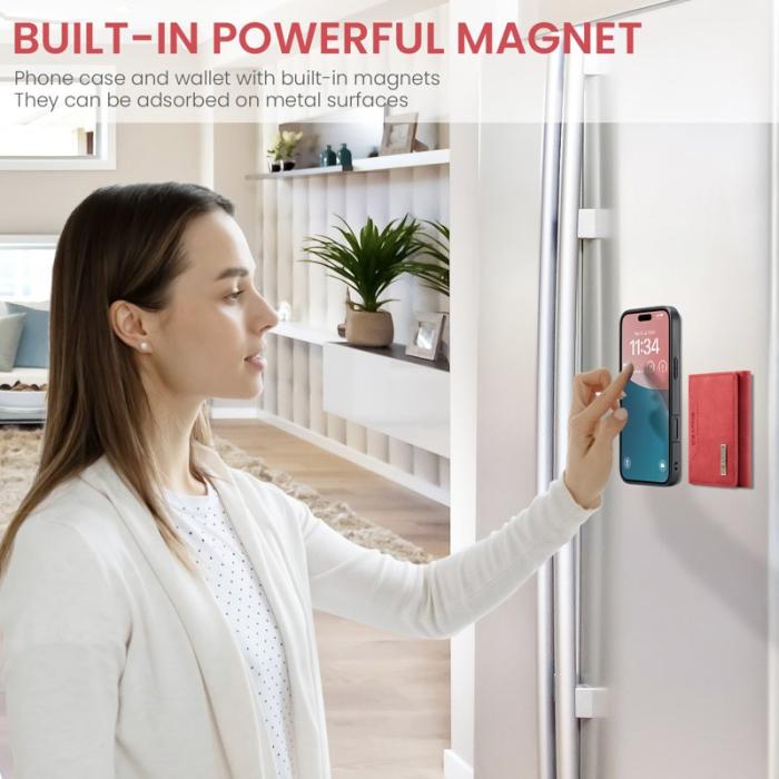 DG.MING - DG.MING M2 Series iPhone 17 Skal PU + PC + TPU Fodral Röd