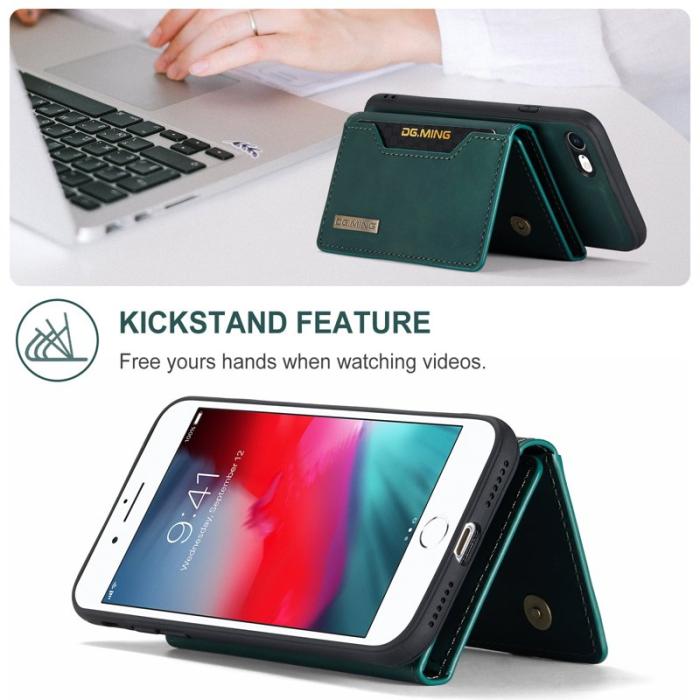 DG.MING - DG.MING M2 Series Magnetisk Plånboksfodral i Grön för iPhone 7/8/SE