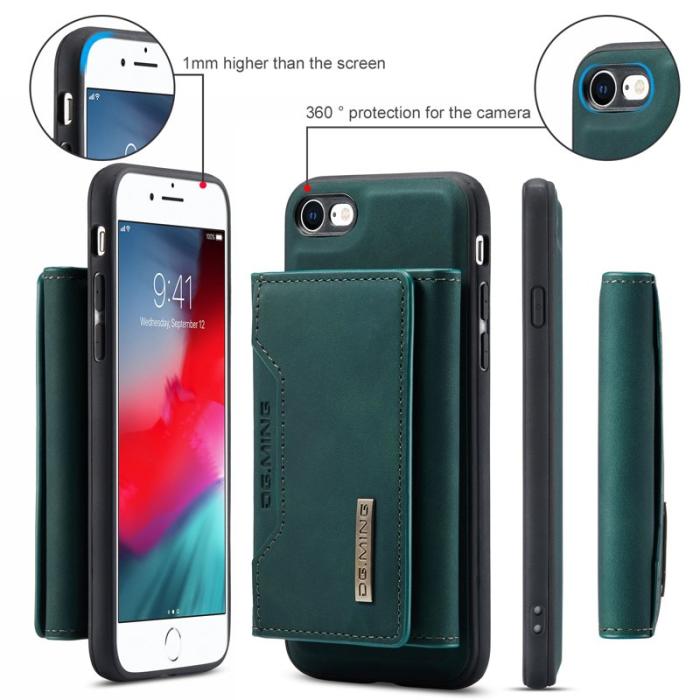 DG.MING - DG.MING M2 Series Magnetisk Plånboksfodral i Grön för iPhone 7/8/SE