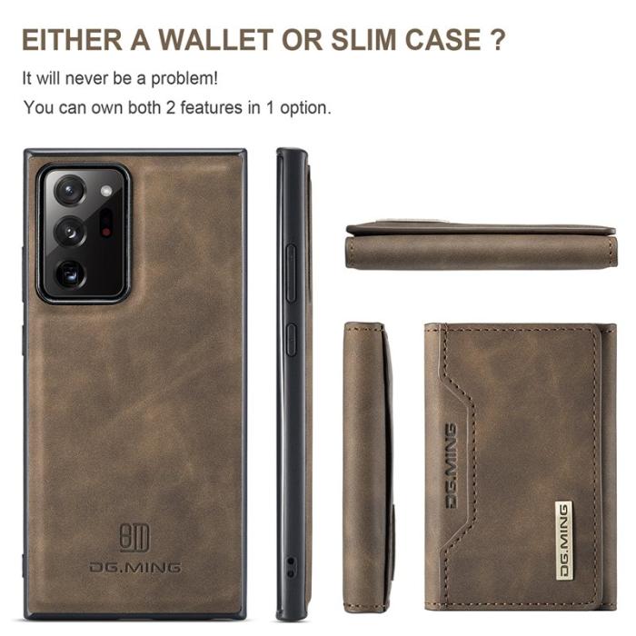 DG.MING - DG.MING M2 Series Magnetisk Tri-fold Plånboksfodral - Kaffe