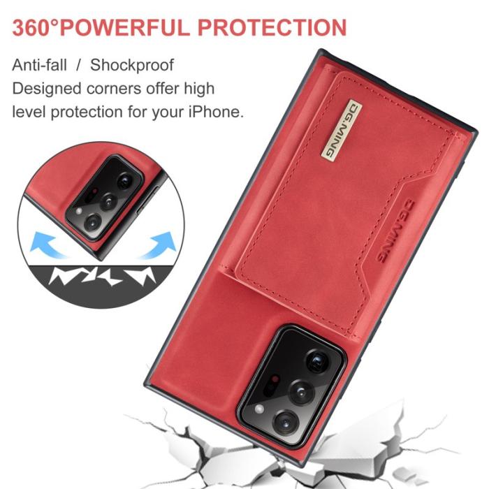 DG.MING - DG.MING M2 Series Magnetisk Tri-fold Plånboksfodral Röd