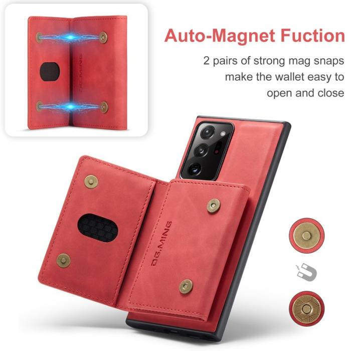 DG.MING - DG.MING M2 Series Magnetisk Tri-fold Plånboksfodral Röd