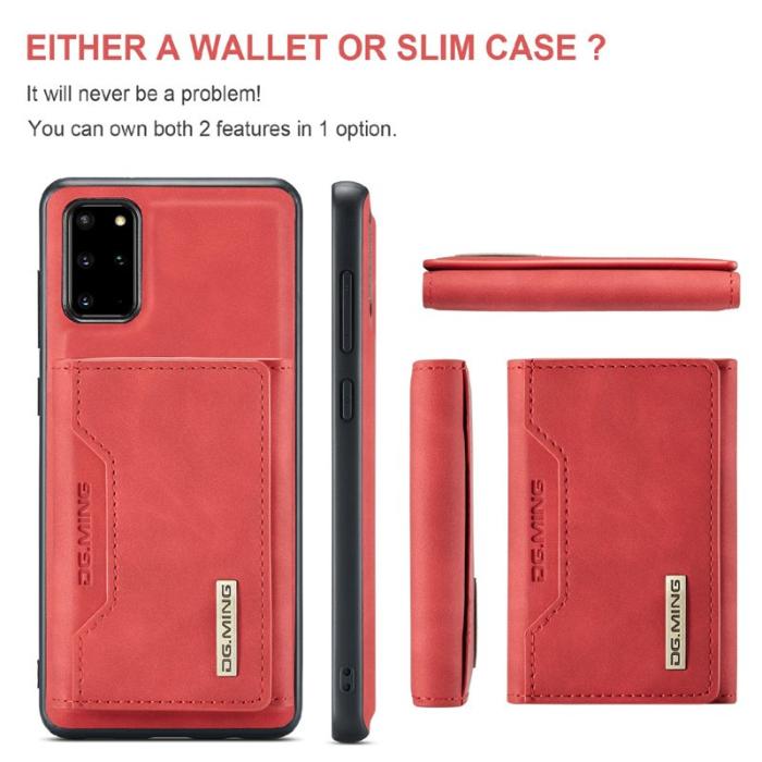 DG.MING - DG.MING M2 Series Magnetiskt Fodral med Ställ för Samsung Galaxy S20 Plus - Röd