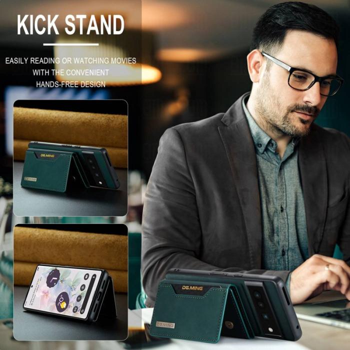 DG.MING - DG.MING M2 Series Magnetiskt Plånboksfodral Google Pixel 7 Pro Grön