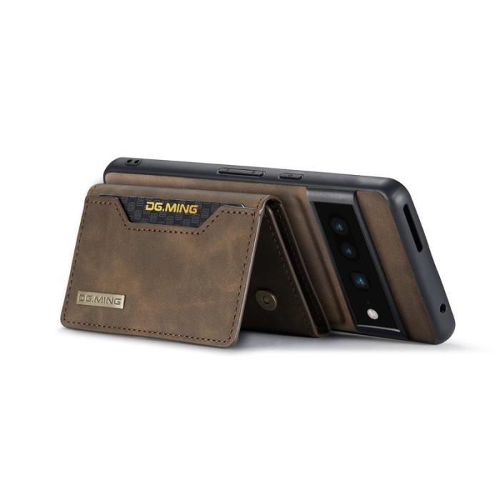 DG.MING - DG.MING M2 Series Magnetiskt Plånboksfodral Google Pixel 7 Pro Kaffe