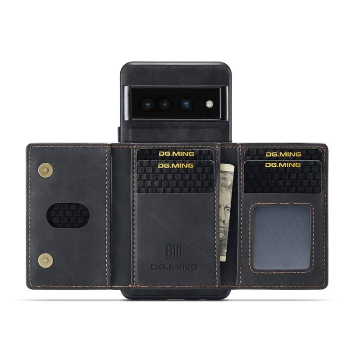 DG.MING - DG.MING M2 Series Magnetiskt Plånboksfodral Google Pixel 7 Pro - Svart