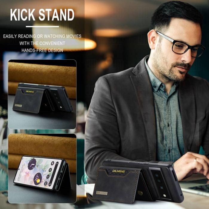 DG.MING - DG.MING M2 Series Magnetiskt Plånboksfodral Google Pixel 7 Pro - Svart