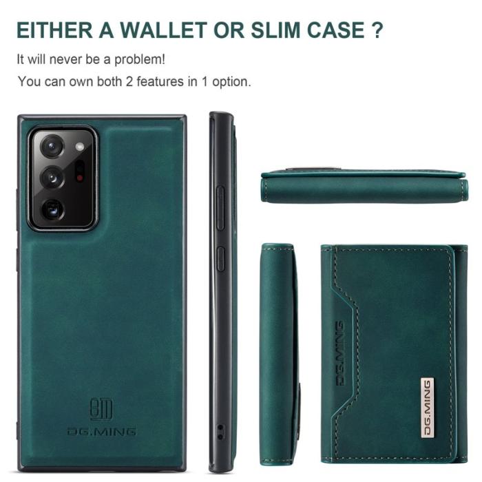 DG.MING - DG.MING M2 Series Magnetiskt Tri-fold Fodral Samsung Galaxy Note20 Ultra Grön