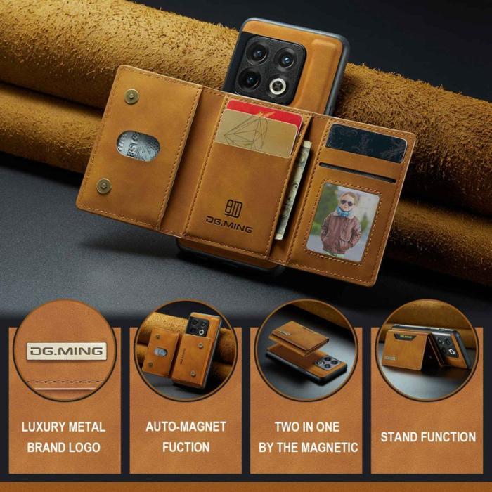 DG.MING - DG.MING M2 Series OnePlus 10 Pro 5G Skal 2-i-1 Brun