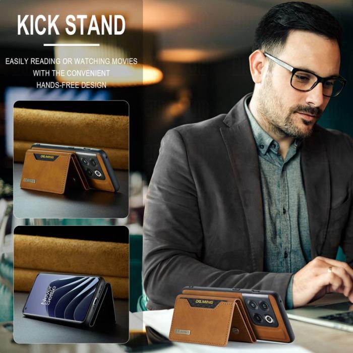 DG.MING - DG.MING M2 Series OnePlus 10 Pro 5G Skal 2-i-1 Brun