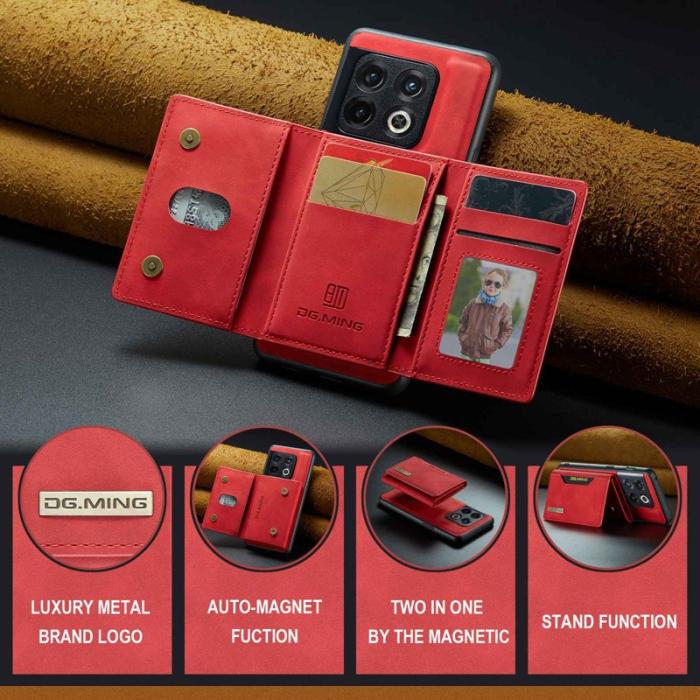 DG.MING - DG.MING M2 Series OnePlus 10 Pro 5G Skal 2-i-1 Röd