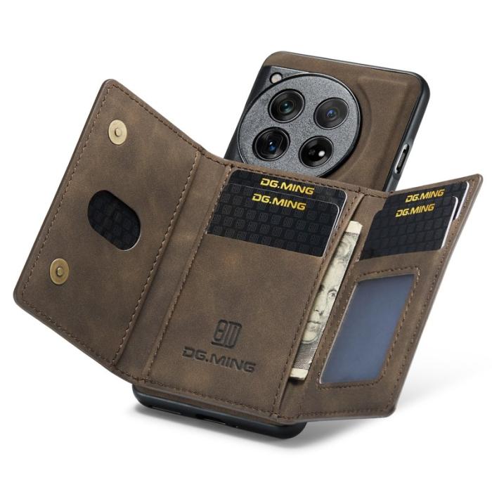 DG.MING - DG.MING M2 Series OnePlus 12 5G Kickstand Skal - Coffee