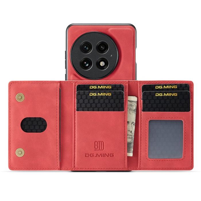 DG.MING - DG.MING M2 Series OnePlus 13 Skal PU + PC + TPU Röd